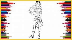 Barbie Coloring Pages | Barbie Coloring Book | Draw and Colors