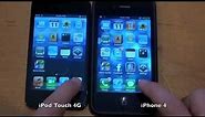 iPod Touch 4G vs. iPhone 4: Speed Test