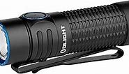 OLIGHT Warrior Nano Tactical Flashlight, 1200 Lumens Rechargeable LED Light with MCC Charger, Dual Switches EDC Flashlight for Emergency, Outdoors and Camping (Black)