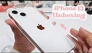 iphone 13 🤍 starlight in 2023✨💫 | unboxing, setup, camera test, cases, games🧚‍♀️
