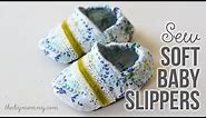 HOW TO SEW SOFT BABY SLIPPERS | Free Baby Booties Pattern & Tutorial