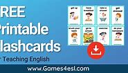 Free Printable Flashcards For Teaching English | Games4esl