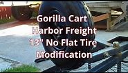 Fitting Harbor Freight 13" No-Flat Tires on a Gorilla Cart