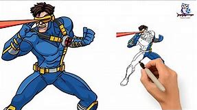 How to Draw Cyclops X-Men Marvel Comics - Art Tutorial
