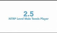 USTA National Tennis Rating Program: 2.5 NTRP level - Male tennis player