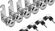 MoHern Cabinet Locks, 6 Pcs Keyed Alike 1-1/8 Inch (30mm) Cylinder Locks, Zinc Alloy Cam Lock with Keys for Cabinet, Drawer, RV and More