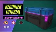 Sci-fi Crate FULL TUTORIAL for Beginners | Modeling in Blender - PT.1