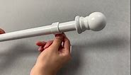 White Curtain Rods for Windows 66 to 144 - Heavy Duty Extra Long Curtain Rod - Adjustable 1 In Curtain Rod for Sliding Glass Door, Patio, Bedroom, Bathroom...