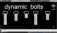 How to make dynamic anchor bolts block in autocad