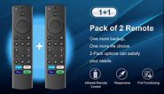 Replacement Remote Control for All Insignia/Toshiba/Pioneer Smart TVs - Pack of 2 Universal Remote Replace for Insignia-Smart-TV-Remote with 4 Shortcut Keys - Prime Video,Netflix,Disney+,Hulu
