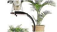 Plant Stand Indoor 4-Tier wrought iron Green Plant Stand Use Office Home Décor, Wood(S style)
