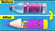 DIY Pencil box with water bottle || How to make cute pencil box from water bottle