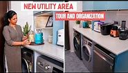 My New Utility Area Tour and Organization | Laundry and Dishwashing Area