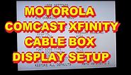 Motorola Comcast Xfinity HD Cable Box Setup Adjust Menu