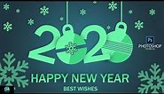 Happy New Year 2020-2021 Wallpaper/Card/Poster Design - Photoshop Tutorial