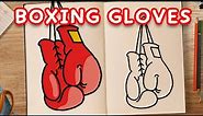 How To Draw: A BOXING GLOVE (easy step by step tutorial)