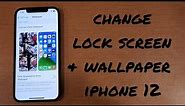 how to change wallpaper/ lock screen iphone 12, 12 mini, 12 pro, 12 pro max.