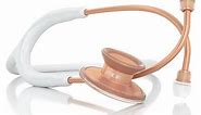 Acoustica® Stethoscope - White/Matte Rose Gold