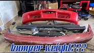 S10 bumpers and core support weight
