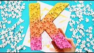 How to make a Jigsaw Puzzle Piece Letter (easy DIY)