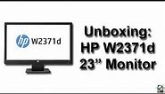 Unboxing: HP W2371d Monitor