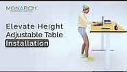 Elevate Height-adjustable Sit & Stand Desk Unboxing and Installation | Monarch Ergo
