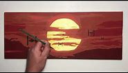Star Wars painting tutorial - Scenic - Acrylic painting for beginners