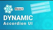 React Dynamic Accordion UI
