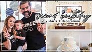 Space Themed Birthday | DIY Shirts & Decorate with Me!