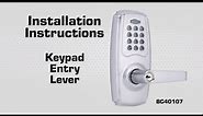 Brinks Commercial Grade 2 Keypad Entry Lever Installation Video