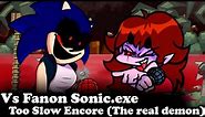 FNF | Fanon Sonic Vs GF | Too slow Encore - Vs Sonic.exe V2 | Mods/Hard/FC |