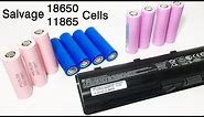 How to get free 18650 batteries from old laptop batteries