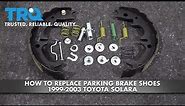 How to Replace Parking Brake Shoes 1999-2003 Toyota Solara