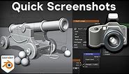 How to Take Quick Screenshots in Blender (Quick Tip)