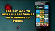 Easiest Way to Install Apps/Games on Windows 10 Phone | Apps/Games for Windows Phone | Nokia Lumia |