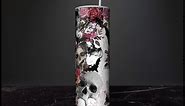 20 oz Gothic Skulls and Roses Stainless Steel Insulated Sublimation Tumbler Standard