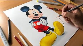 Drawing Mickey Mouse - Timelapse | Artology