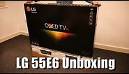 LG E6 OLED TV Unboxing + Input Lag + 3D