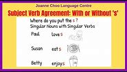 When to use 's' or without 's' Subject Verb Agreement English Grammar V2 L1 (2019)