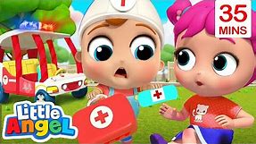 Baby John To The Rescue | Wheels On The Ambulance & More Little Angel Kids Songs