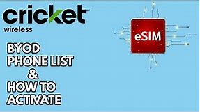 Cricket Wireless Offers eSIM Support