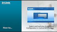 How to create and configure your Access Points in D-Link's Central WiFiManager