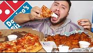 DOMINOS Pizza + Hot Wings MUKBANG