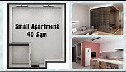 Small apartment design 40 Sqm | Home Design Ideas | Apartment design for couples | D&R Ideas