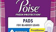 Poise Incontinence Pads & Postpartum Incontinence Pads, 4 Drop Moderate Absorbency, Regular Length, 132 Count (2 Packs of 66), Packaging May Vary