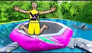 Unboxing Worlds Biggest Backyard Water Trampoline!! (Mystery Monster Spotted and Event Date Reveal)