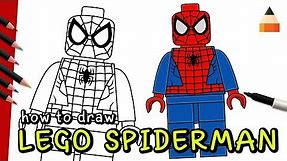 How To Draw LEGO Spiderman | How To Draw Lego Minifigures
