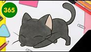 HOW TO DRAW A CUTE black cat KAWAII - special halloween