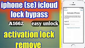 iphone se A1662 activation lock bypass | how to bypass iphone se icloud lock |