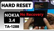Nokia 3.4 Hard Reset (TA-1288) Screen Lock and FRP Lock Reset